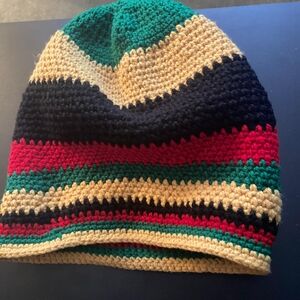 New Handmade Multicolor Striped Knit Hat